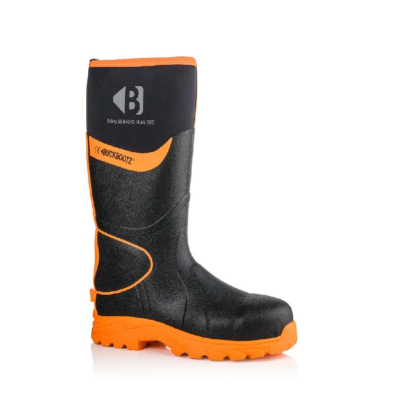 Buckbootz BBZ8000 Safety Wellington Boots Neoprene & Rubber Insulated Buckler Boots