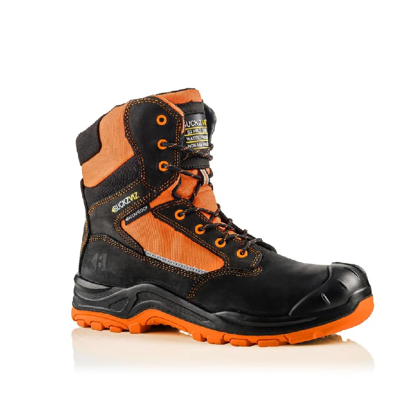 Buckbootz BVIZ1 Hi Vis S3 Safety Boots High Leg Waterproof Buckz Viz Buckler Boots