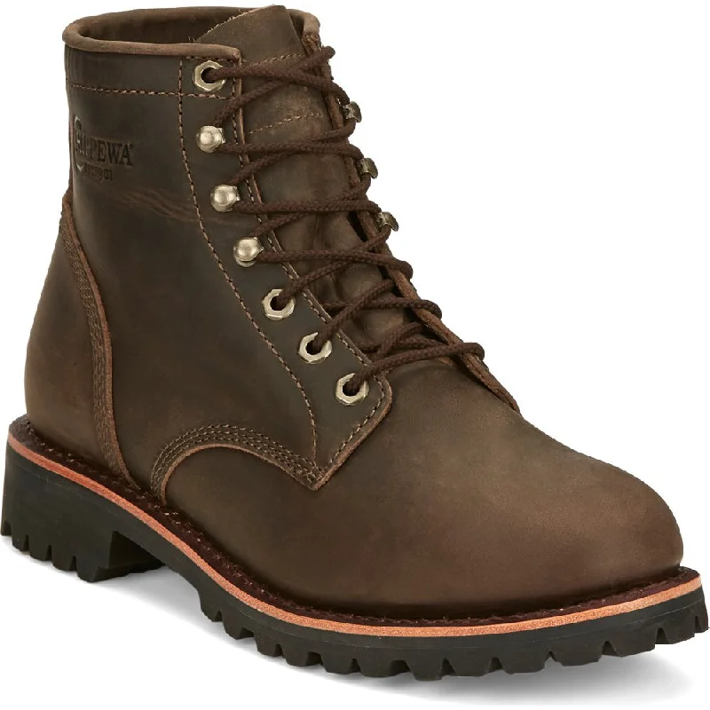 Chippewa Men's Classic 2.0 6"" Plain Toe Work Boot - Brown - NC2080