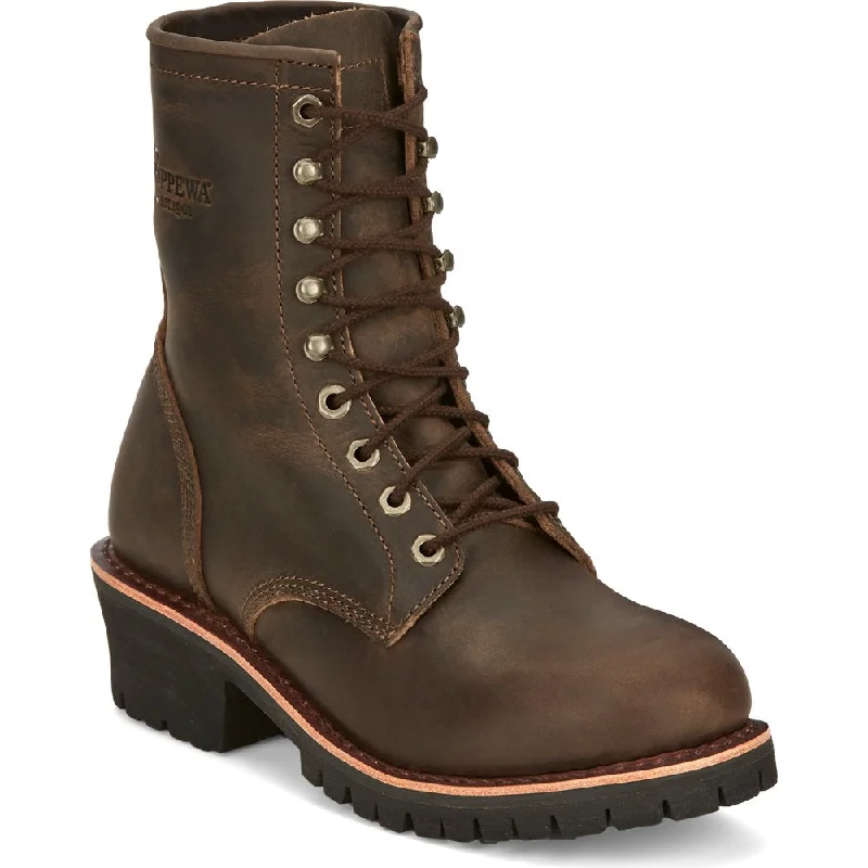 Chippewa Men's Classic 2.0 8"" Soft Toe Lace Up Work Boot -Brown- NC2090