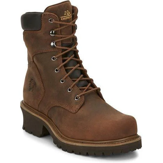 Chippewa Men's Hador 8"" Steel Toe Logger Work Boot - 55026