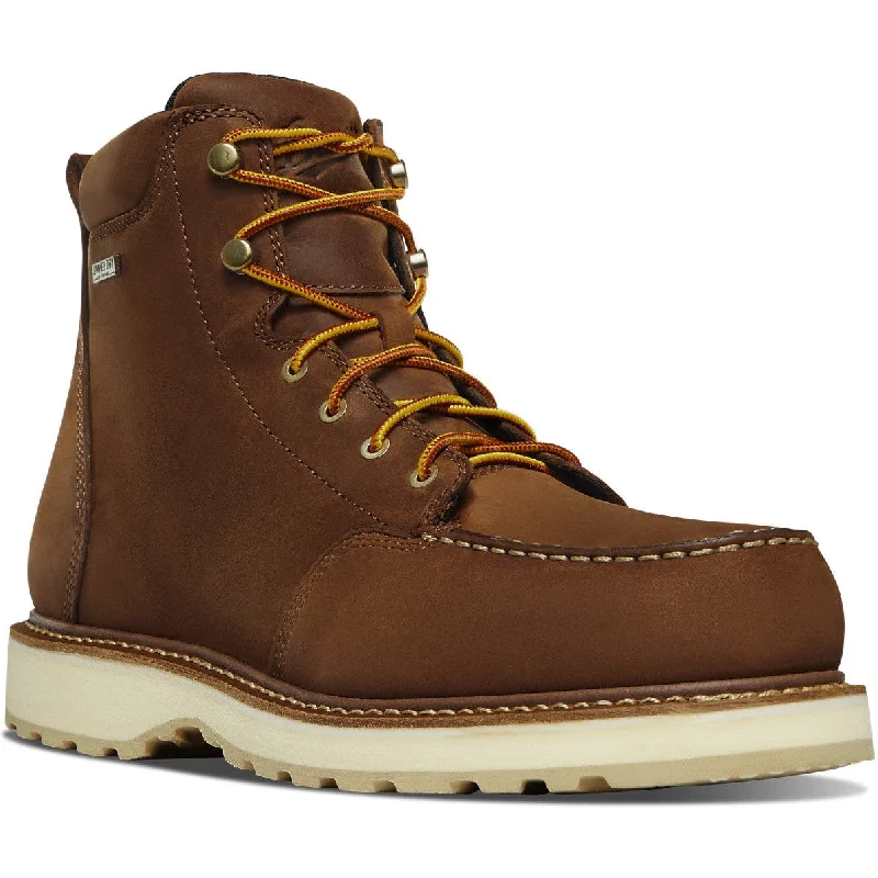 Danner Men's Cedar River 6"" WP Soft Moc Toe Work Boot - Brown - 14300