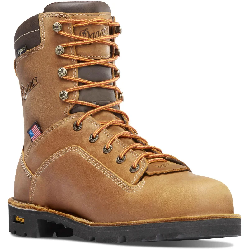 Danner Men's Quarry USA Made 8"" Insulated WP Work Boot - Brown - 17319