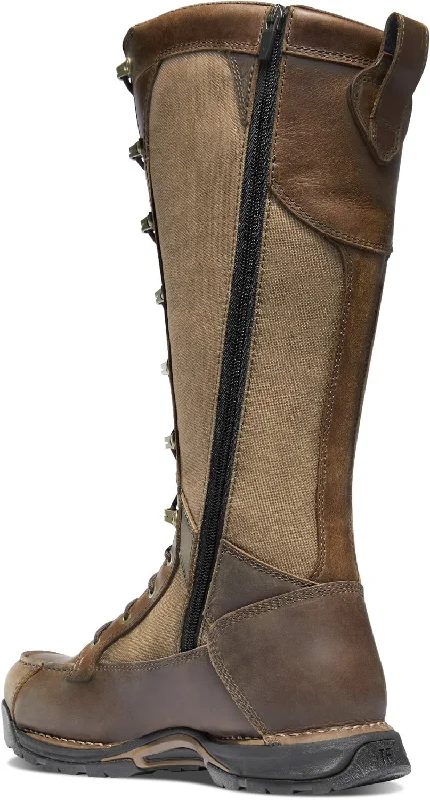 Danner Mens Sharptail Snake Side-Zip 17in Brown Leather Hunting Boots