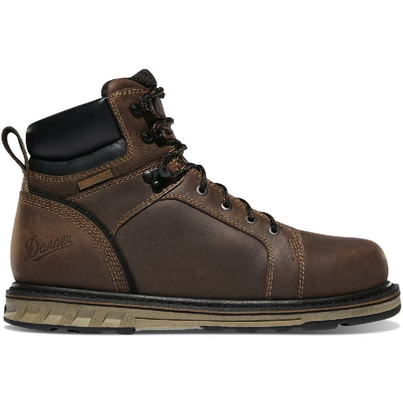 Danner Men's Steel Yard 6"" Steel Toe WP Work Boot -Brown- 12538