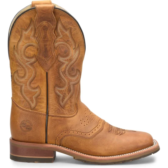 Double H Men's Oldtown Folklore 11"" ST Roper Work Boot -Brown- DH8560