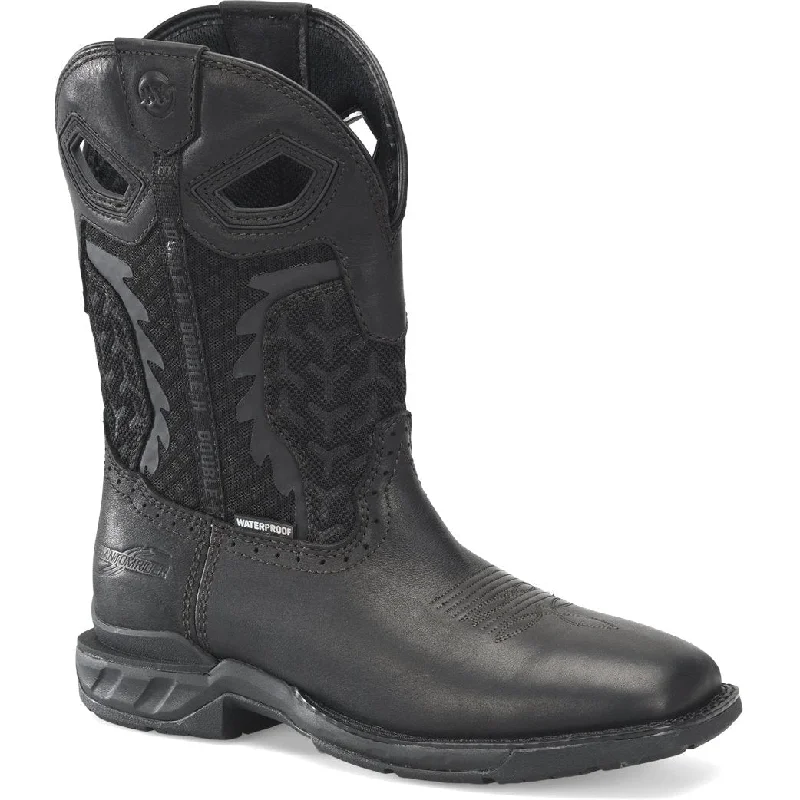 Double H Men's Phantom Rider Shadow 11"" WP Roper Work Boot -Black- DH5381