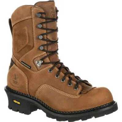 Georgia Boot Men's Comfort Core Logger 9"" Waterproof Round Toe Work Boot