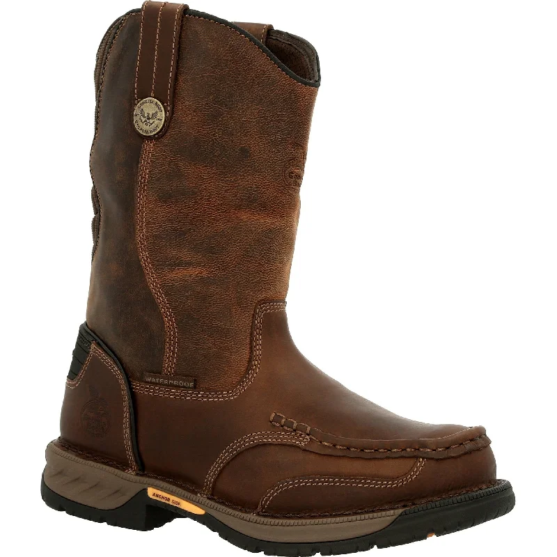 Georgia Men's Athens 360 11"" Soft Toe WP Work Boot - Brown - GB00441