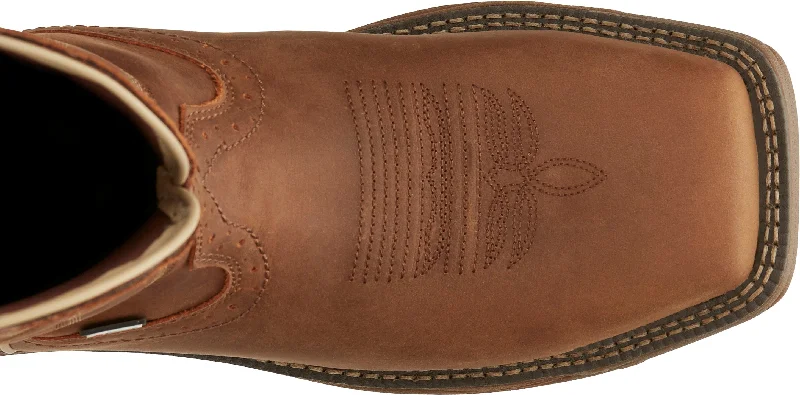 Justin Men’s Stampede Rush Saddle Tan Square Toe Work Boots WK4330