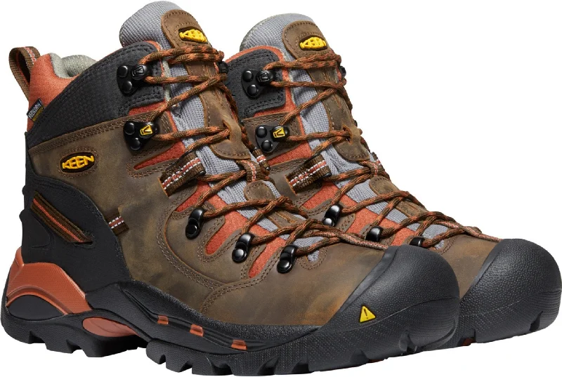 KEEN Utility Men's Pittsburgh 6"" Soft Toe WP Work Boot- Brown- 1009709