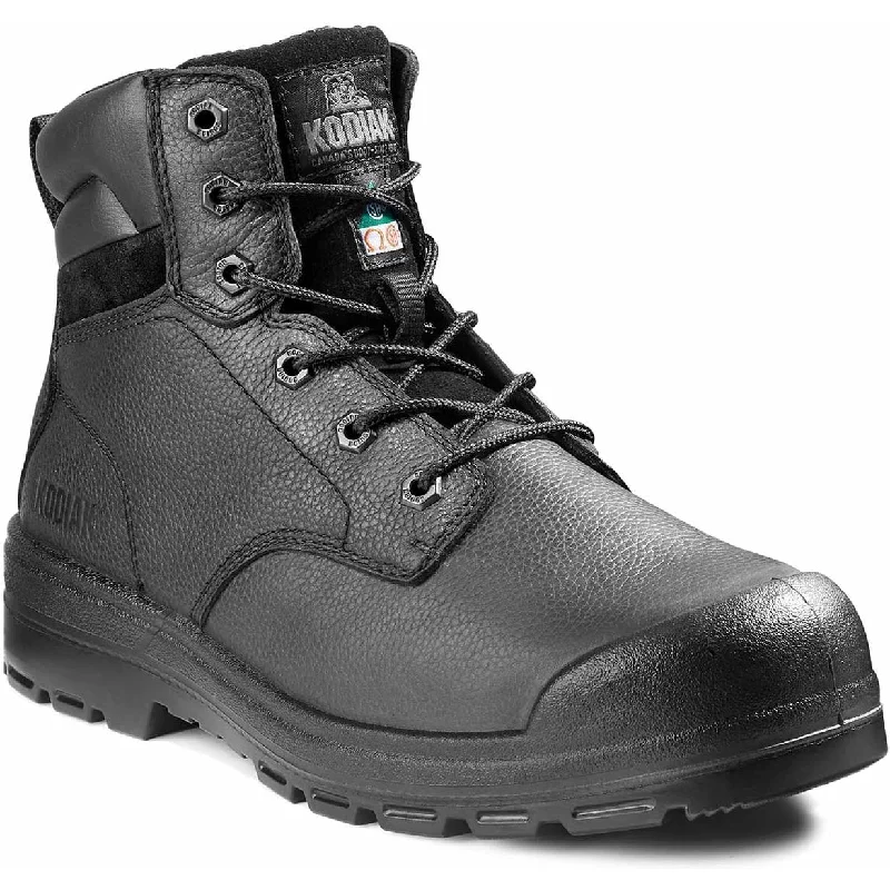 Kodiak Men's Greb 6"" Steel Toe Safety Work Boot - Black - 4TH4BK