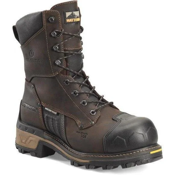 Matterhorn Men's Max 8"" Comp Toe WP Logger Work Boot Brown MT2560