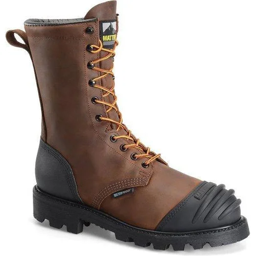 Matterhorn Men's Copper 10"" Steel Toe WP Metguard USA Made Work Boot - MT910