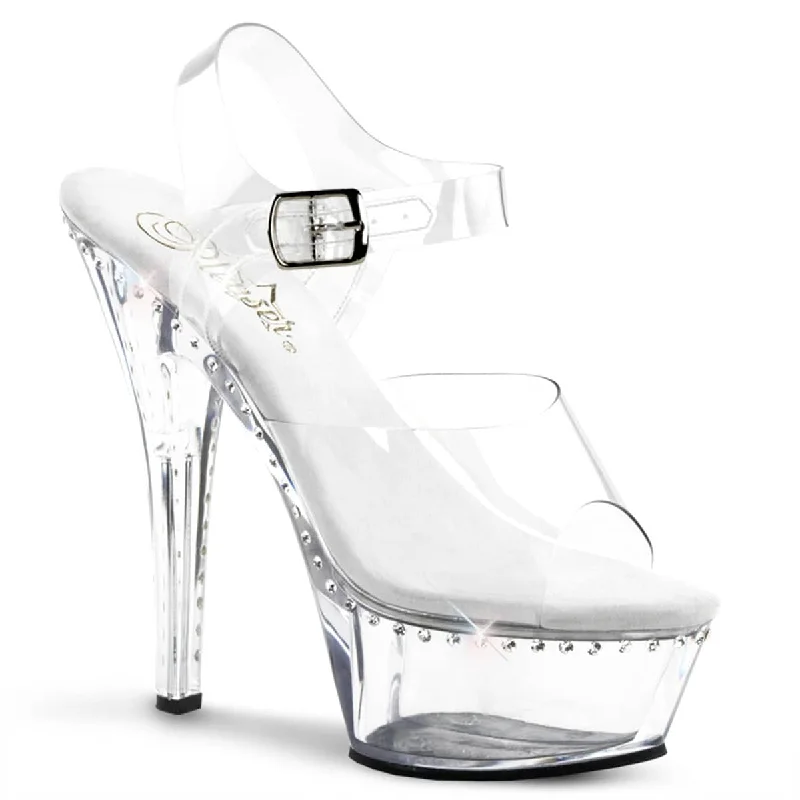 KISS-208LS Clear Rhinestone Heels