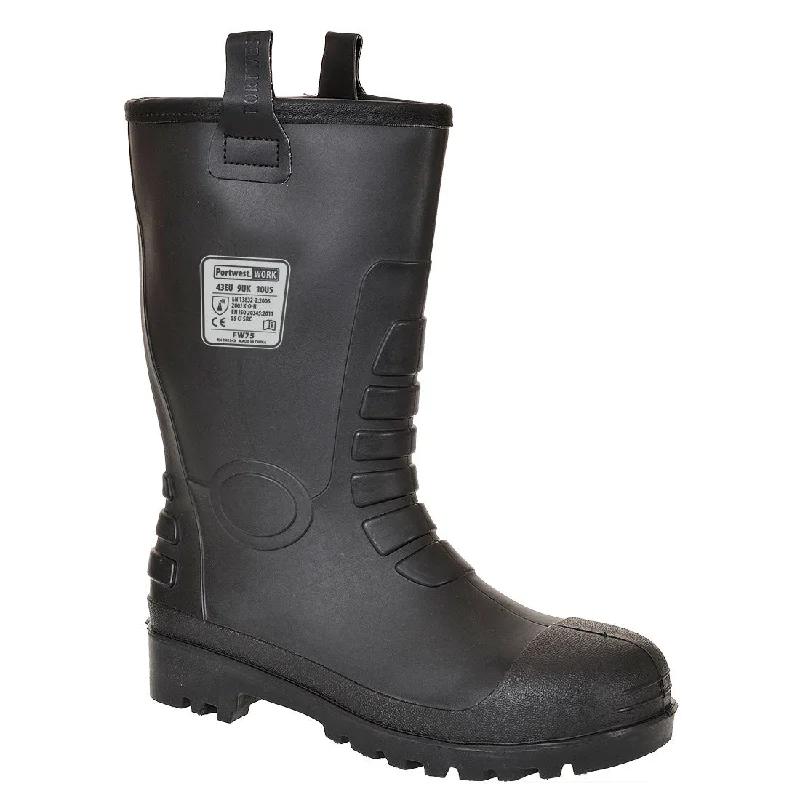 Portwest FW75 Neptune Fur Lined Waterproof Rigger Low Wellington Boot S5 CI