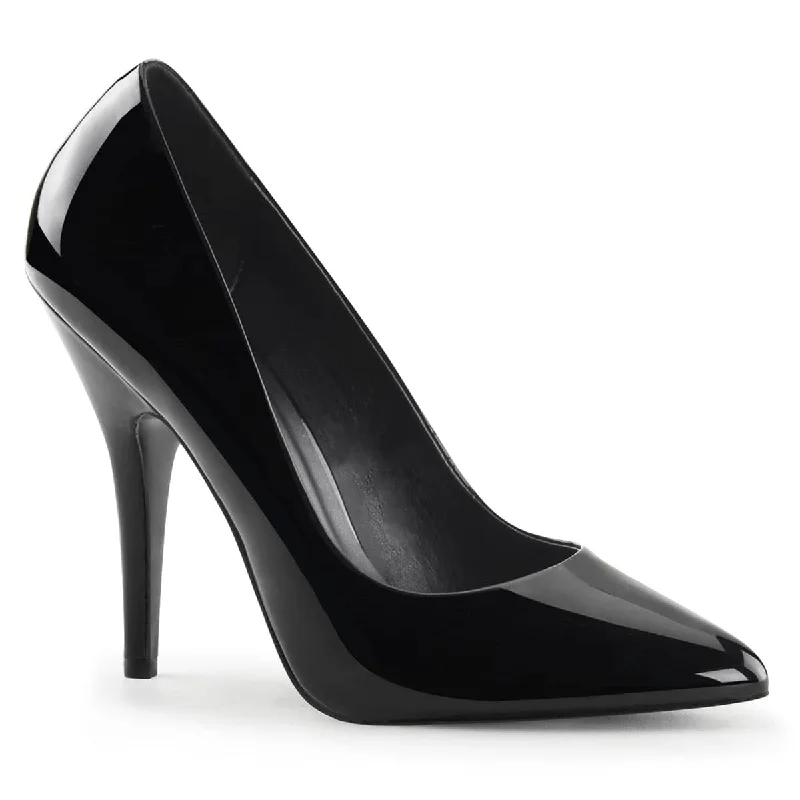 SEDUCE-420 Black Court High Heel