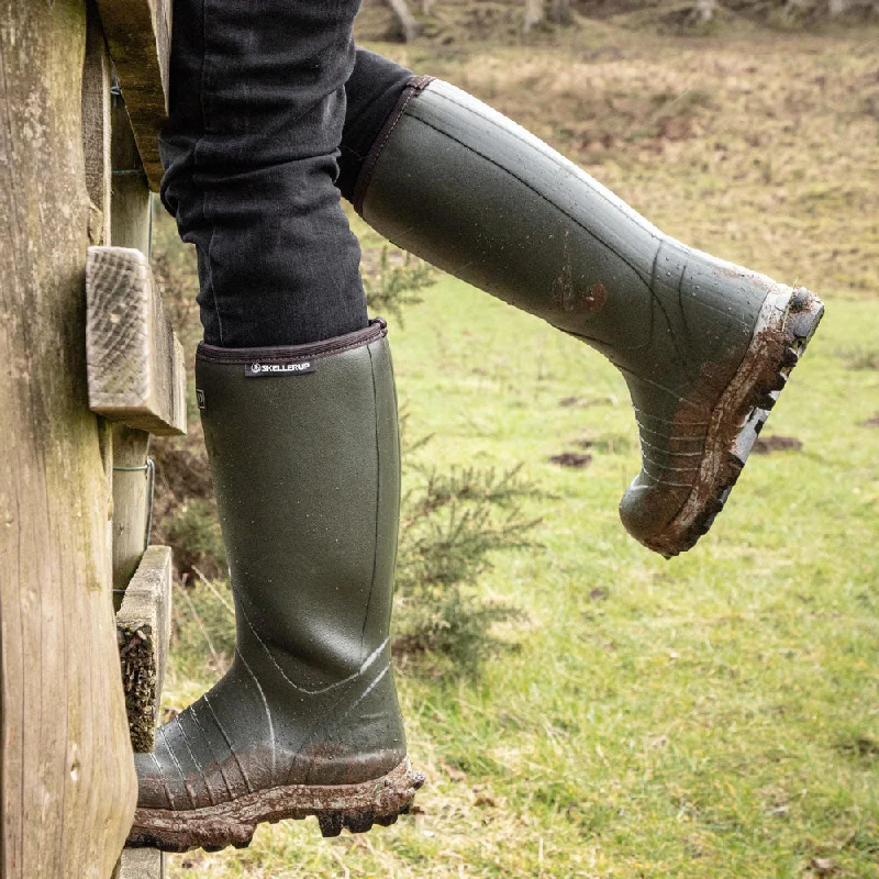 Skellerup Quatro Neoprene Insulated Wellies - Green