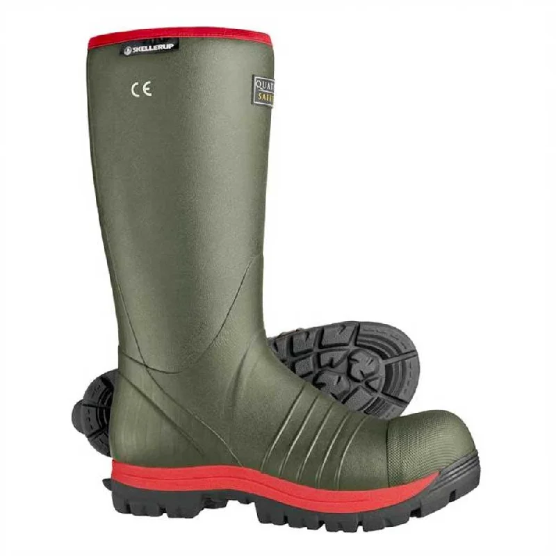 Skellerup Quatro Green S5 Super Safety Wellies - Green