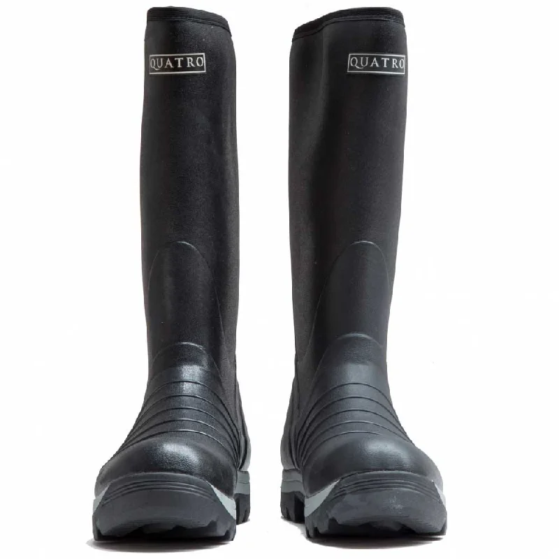 Skellerup Quatro Neoprene Insulated Wellies - Black