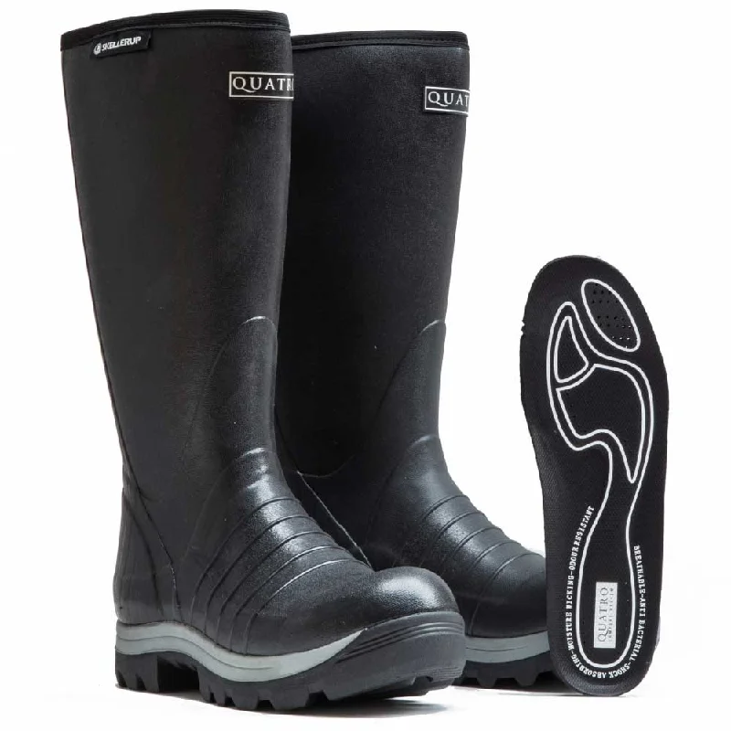 Skellerup Quatro Neoprene Insulated Wellies - Black