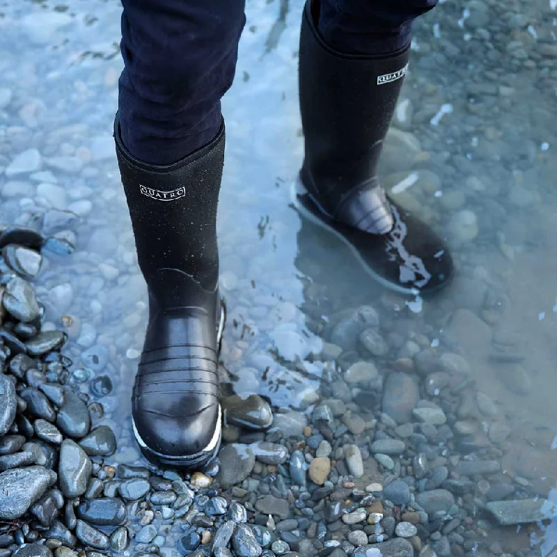 Skellerup Quatro Neoprene Insulated Wellies - Black