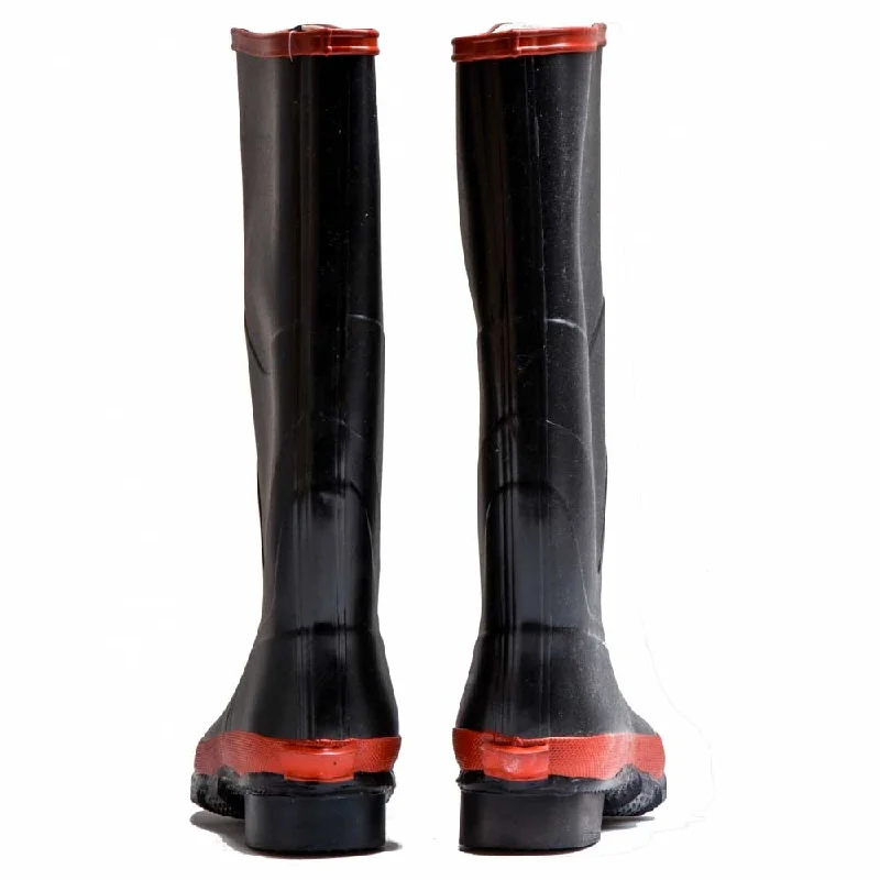 Skellerup Red Band Knee Length Gumboot - Black