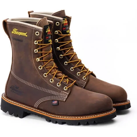 Thorogood Men's American Heritage 8"" WP Work Boot -Crazyhorse- 814-4520