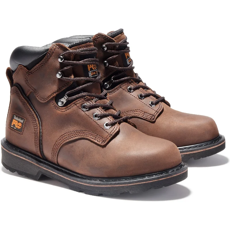 Timberland PRO Men's Pit Boss 6"" Soft Toe Work Boots Brown TB133046214