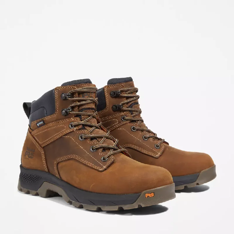 Timberland Pro Men's Titan EV 6"" WP Soft Toe Work Boot -Brown- TB0A5M2T214