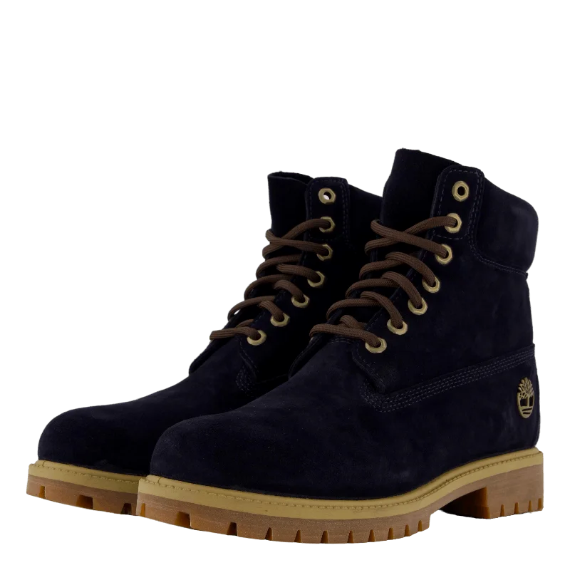 Timberland Heritage 6 Inch Lac Dark Blue Suede