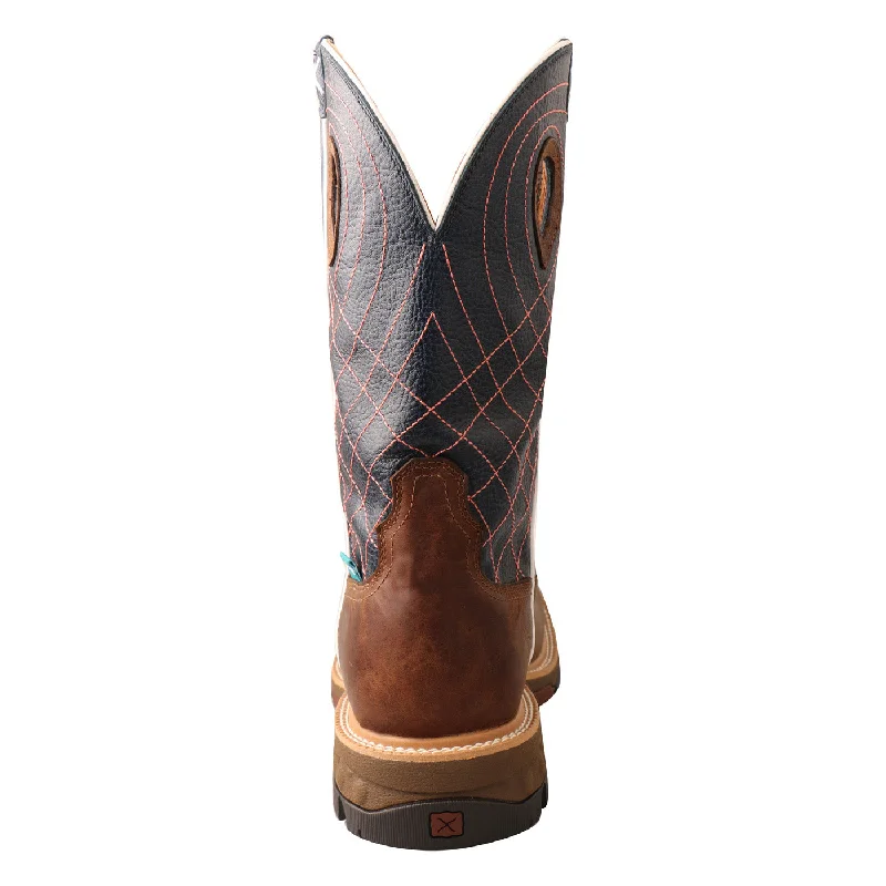 Twisted X Men's 12"" Western Square Toe Work Boot