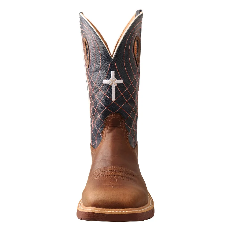 Twisted X Men's 12"" Western Square Toe Work Boot