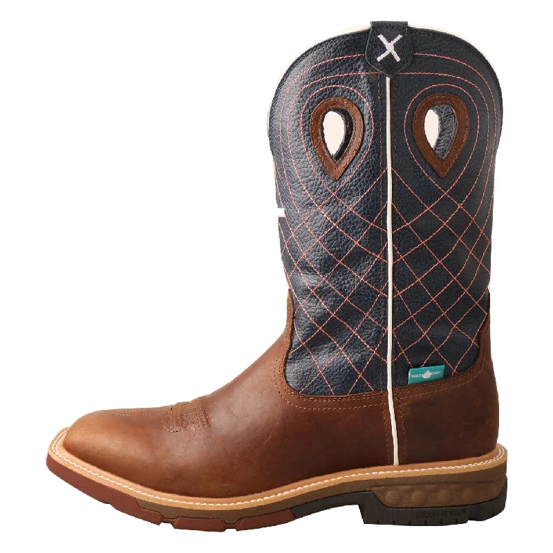 Twisted X Men's 12"" Western Square Toe Work Boot