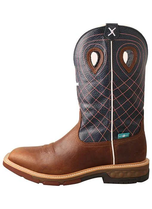 Twisted X Men's 12"" Waterproof CellStretch Square Alloy Toe Work Boot