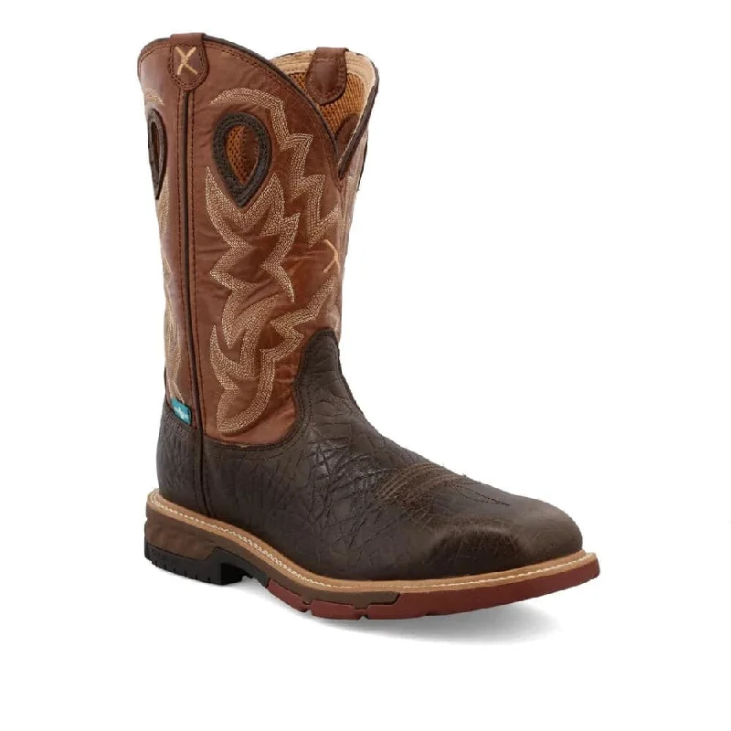 Twisted X Men's 12"" Waterproof Square Alloy Toe Western Work Boot