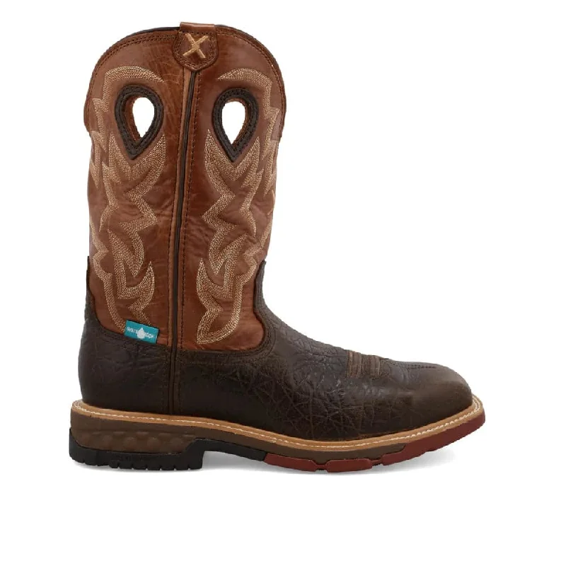 Twisted X Men's 12"" Waterproof Square Alloy Toe Western Work Boot