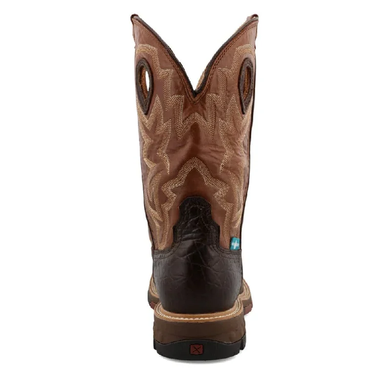 Twisted X Men's 12"" Waterproof Square Alloy Toe Western Work Boot