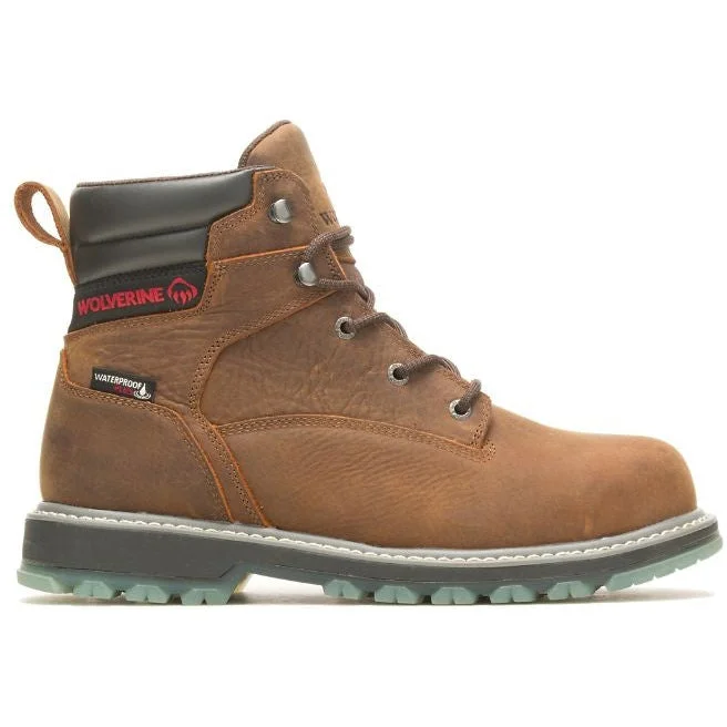 Wolverine Men's Floorhand Lx 6"" Steel Toe WP Work Boot -Brown- W231016