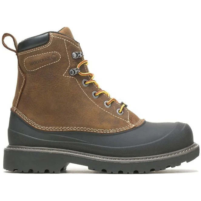 Wolverine Men's Floorhand Swamp 6"" WP Steel Toe Work Boot Brown W221019