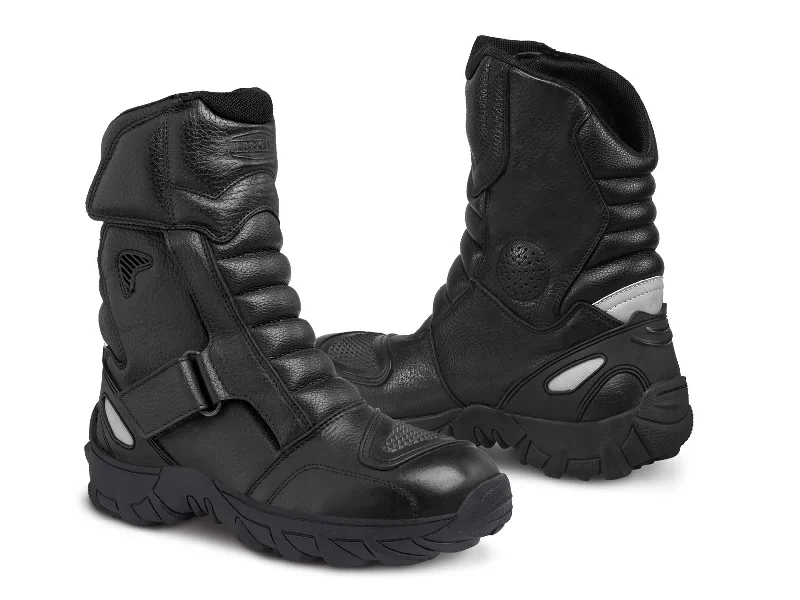 76222 Motorcycle Leather Boots - Full Leather Protections Slip Resistant