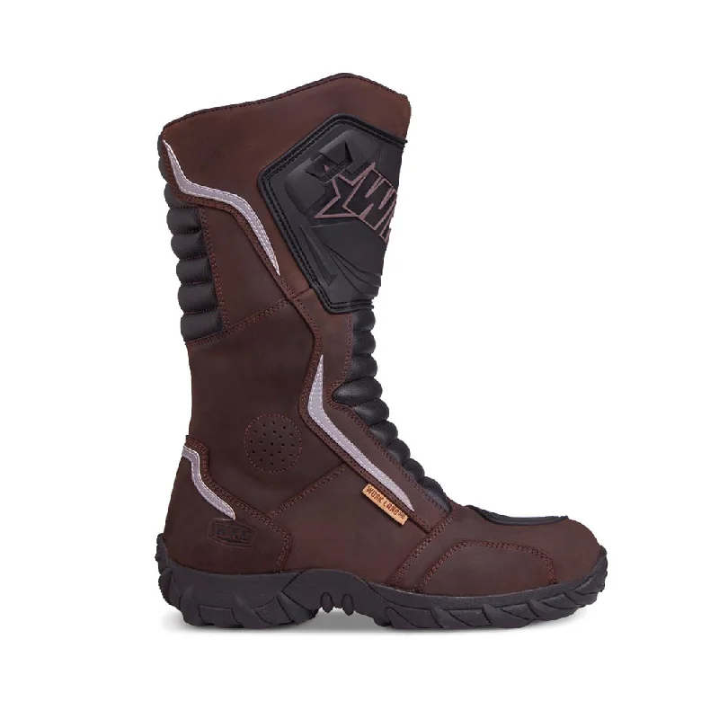 76227 Motorcycle Leather Boots - Full Leather Protections Slip Resistant