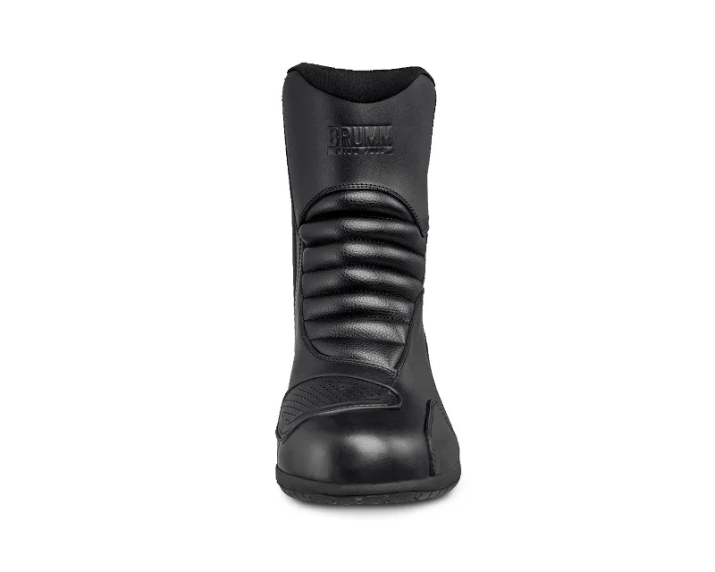 80006 Motorcycle Full Leather Boots with Protections - Rubber Sole Slip Resistant and Reflective Motorcycle Riding Boots