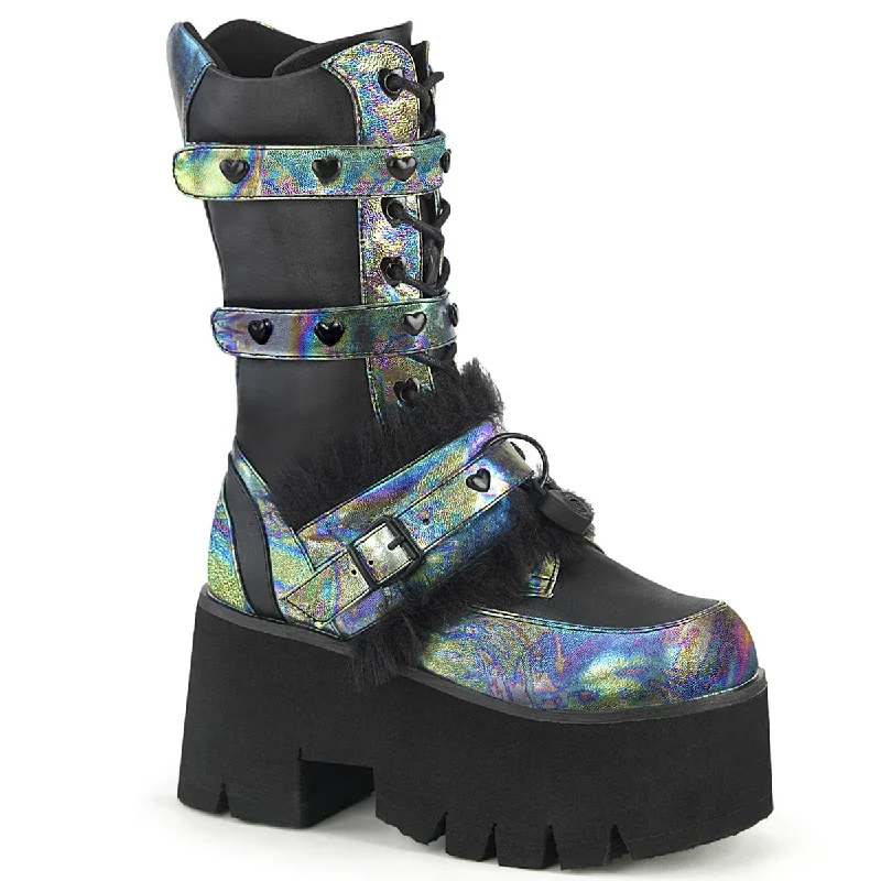 CyberPunk Green Multi Oil Platform Boots ( Demonia Ashes-120)