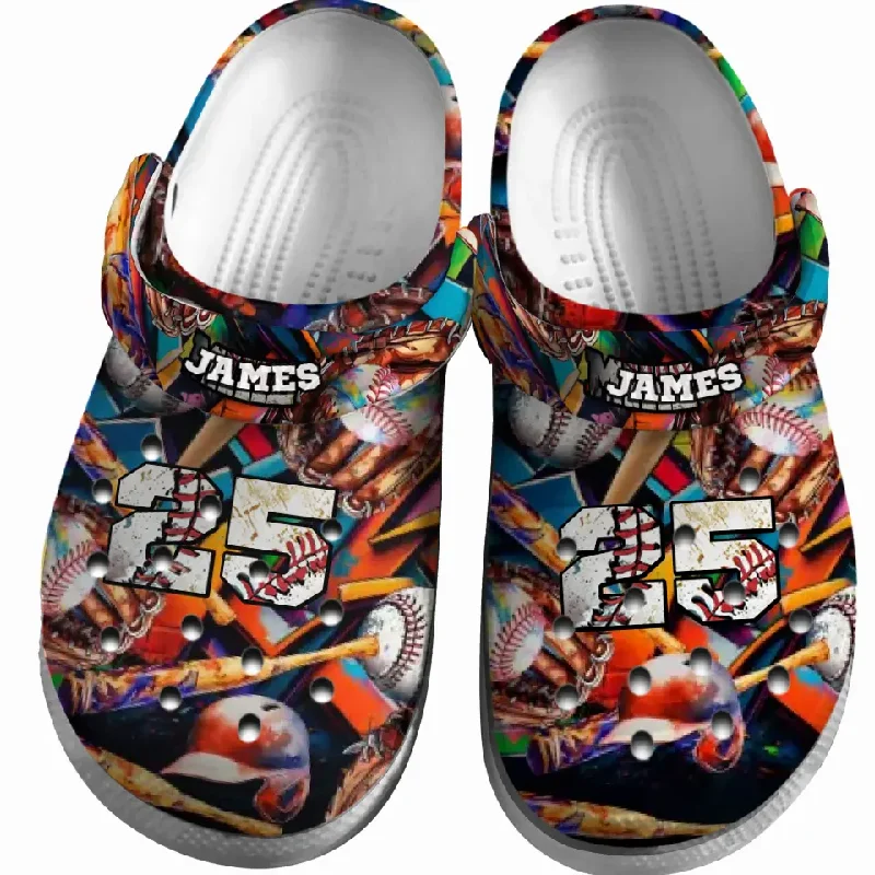 Baseball Clogs Graffiti Art 01 Personalized Sport Gift