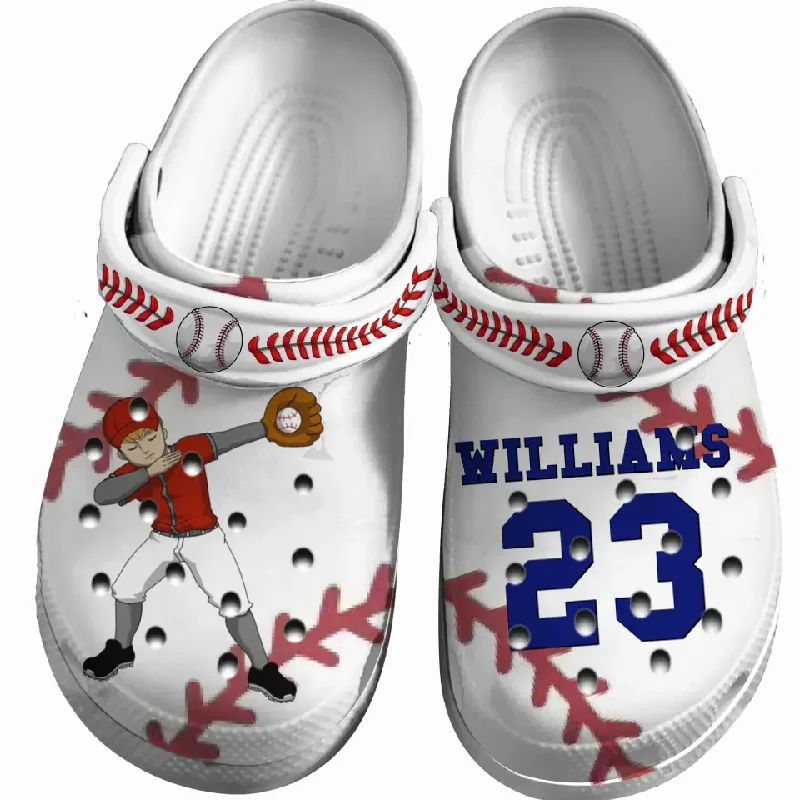 Baseball Clogs Pitcher Dabbing Personalized Gift