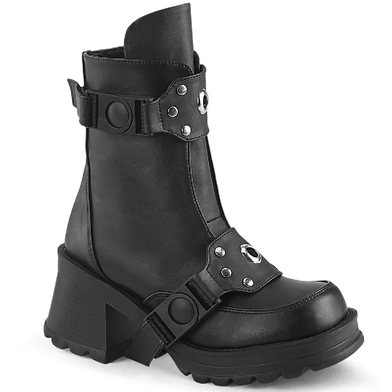 Punk Trooper Ankle Boots (Demonia Bratty-56)