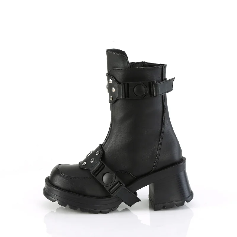 Punk Trooper Ankle Boots (Demonia Bratty-56)