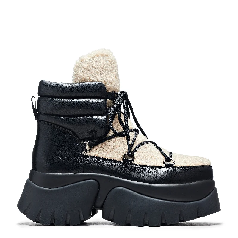 Cream Fluffy Vilun Winter Boots