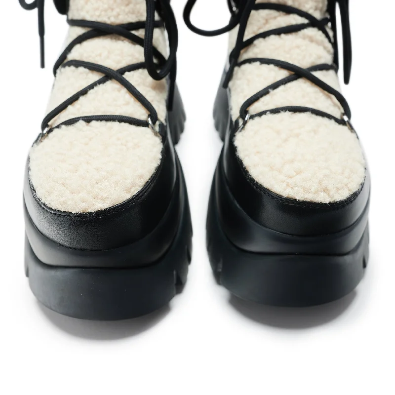 Cream Fluffy Vilun Winter Boots